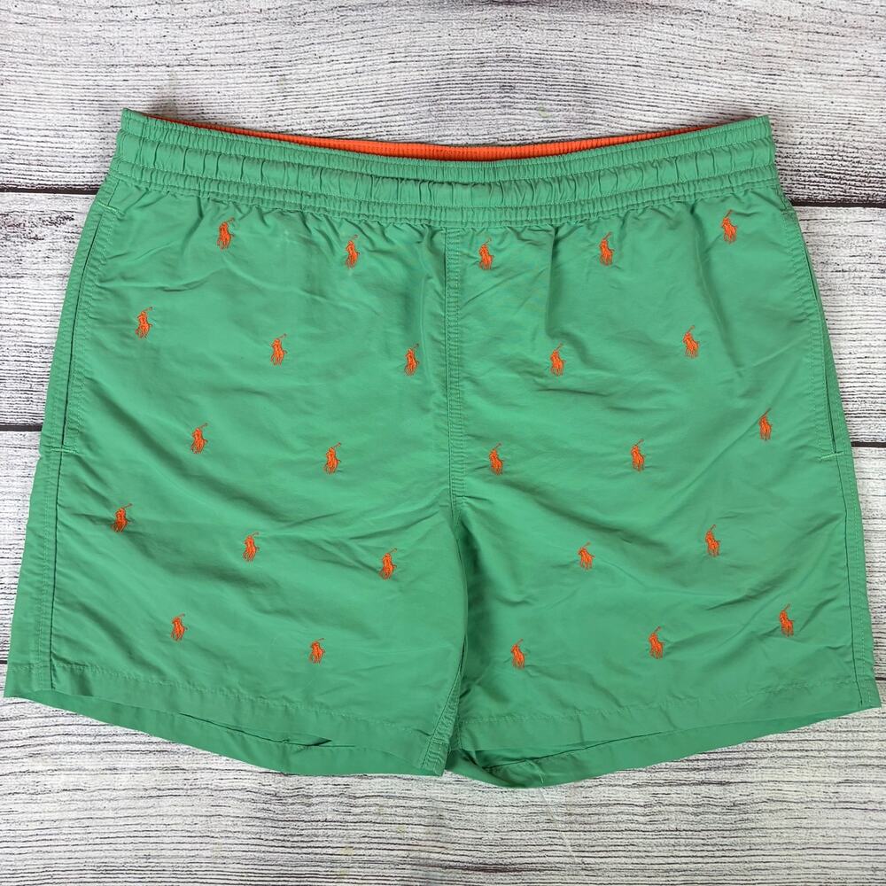 Polo Ralph Lauren Pony All Over Print Swim Trunks